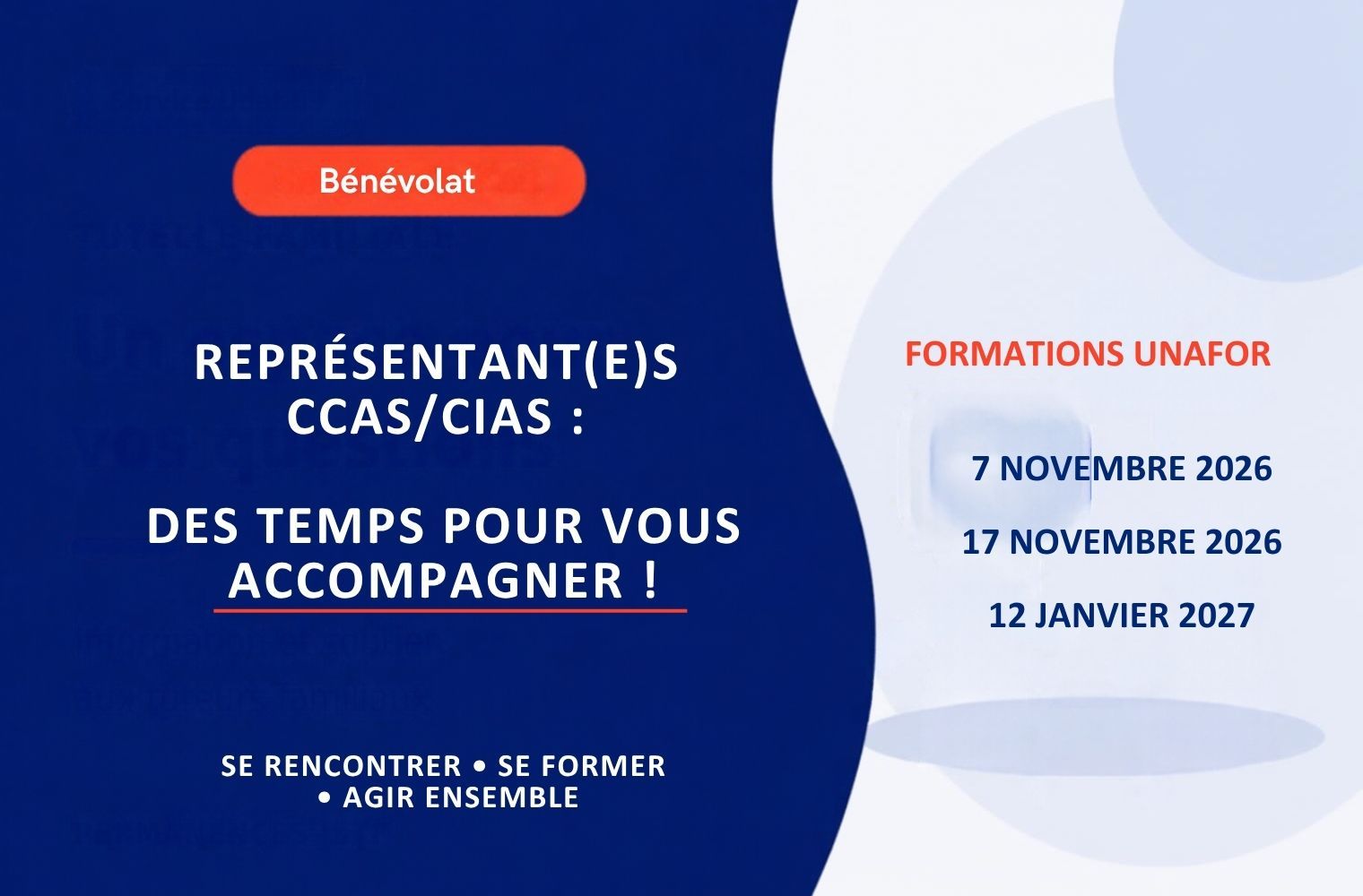 Les prochaines formations CCAS/CIAS en 2026 et 2027