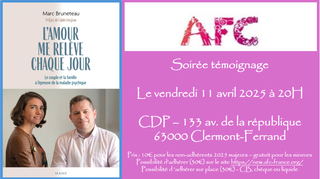 soirée témoignage de Marc BRUNETEAU le vendredi 11 avril 2025 à 20h avec pour titre l'amour me relève chaque jour